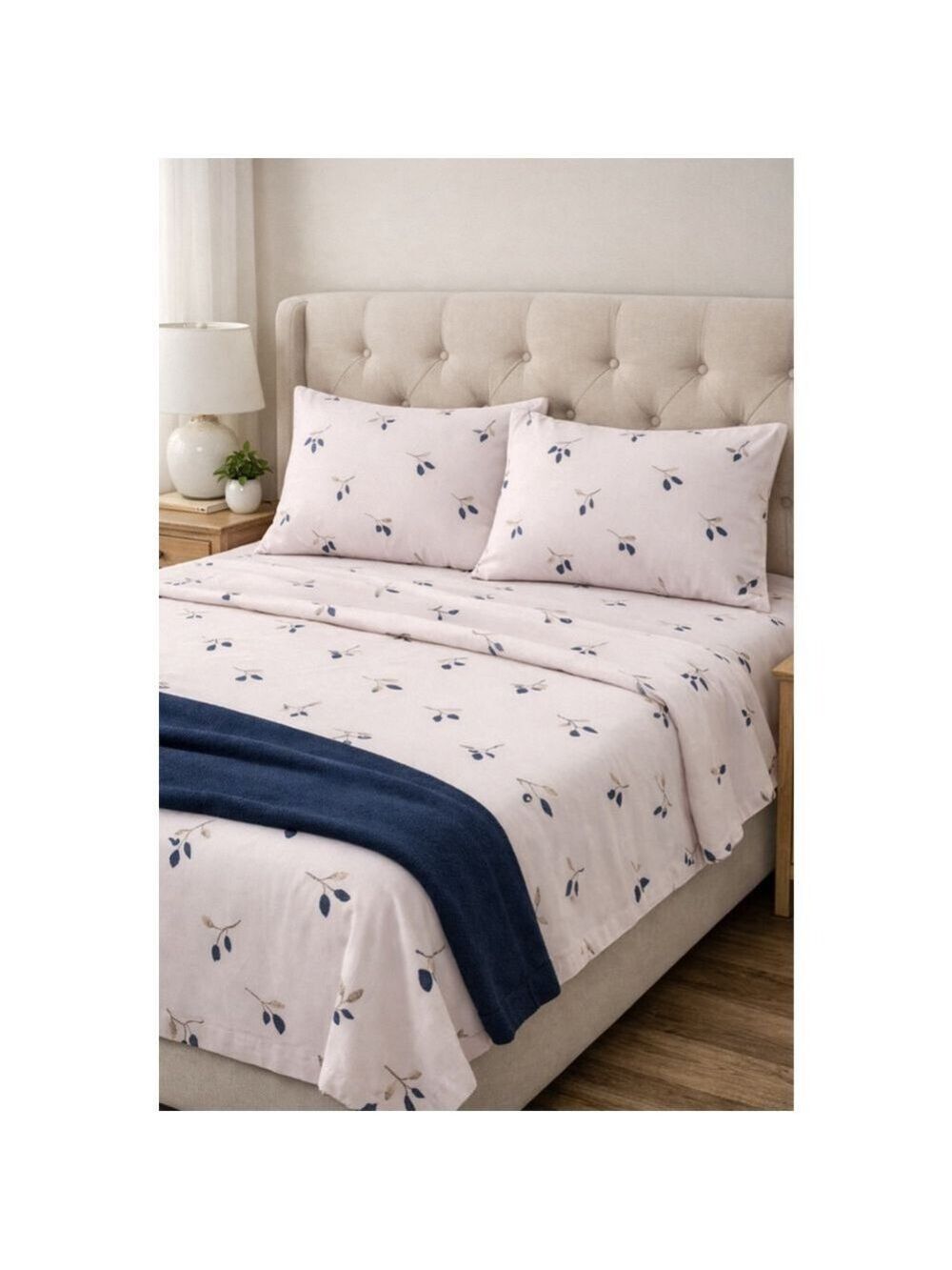 Drift Collection Garment Washed Queen 4 Piece Sheet Set in Tolleso